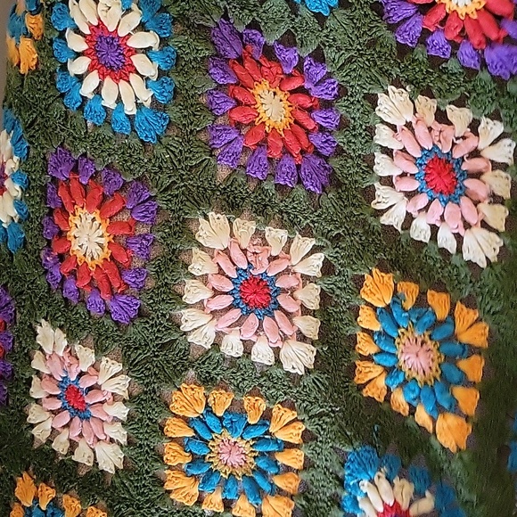Crochet blanket vintage handmade - Picture 2 of 3